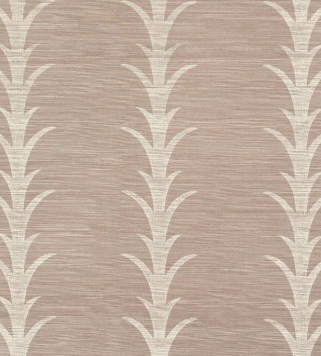 Acanthus Stripe Sisal Wallpaper by Schumacher Haze