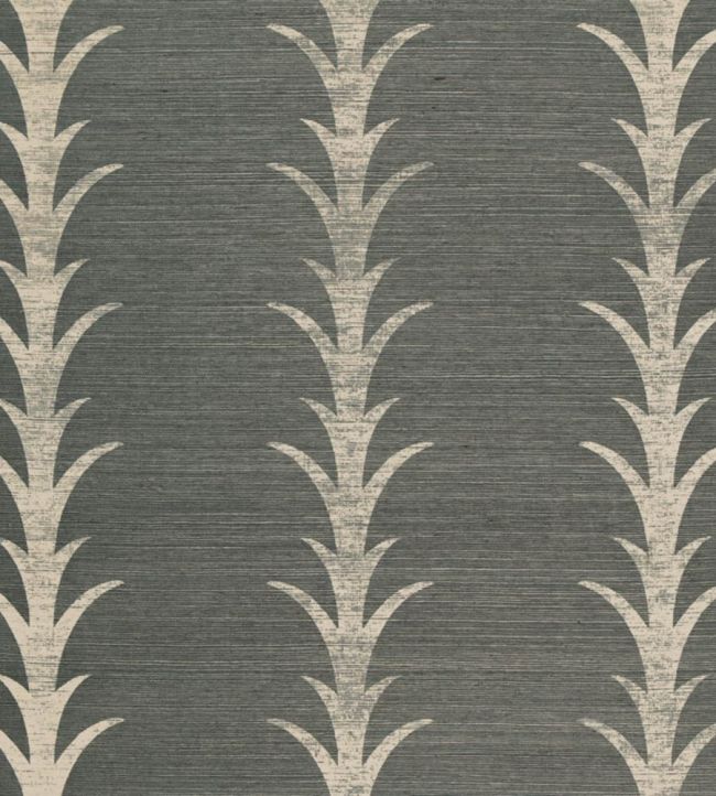 Acanthus Stripe Sisal Wallpaper by Schumacher Shadow