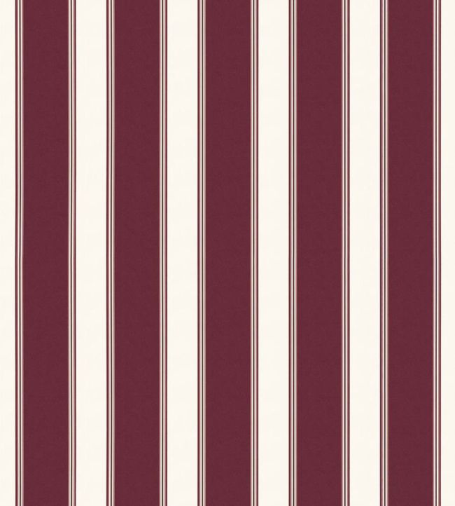 Accordion Stripe Wallpaper by Scalamandre Burgundy