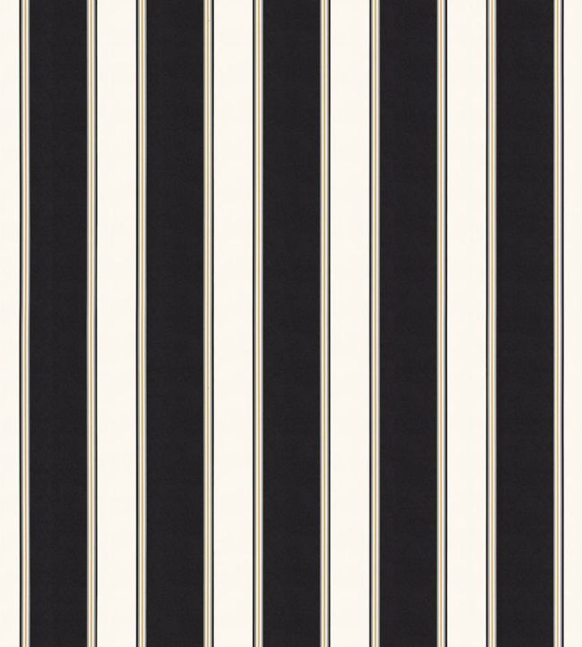 Accordion Stripe Wallpaper by Scalamandre Onyx