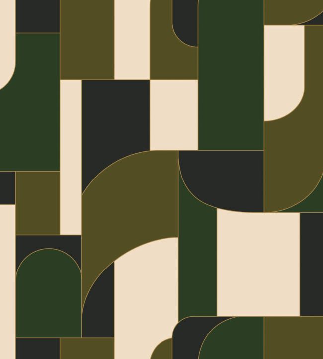 Achille Wallpaper by Caselio Olive