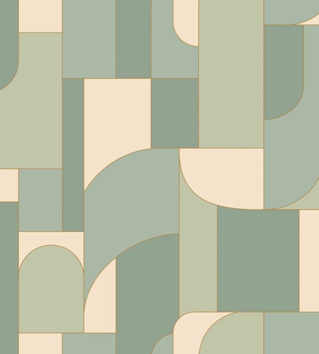 Achille Wallpaper by Caselio Vert de gris