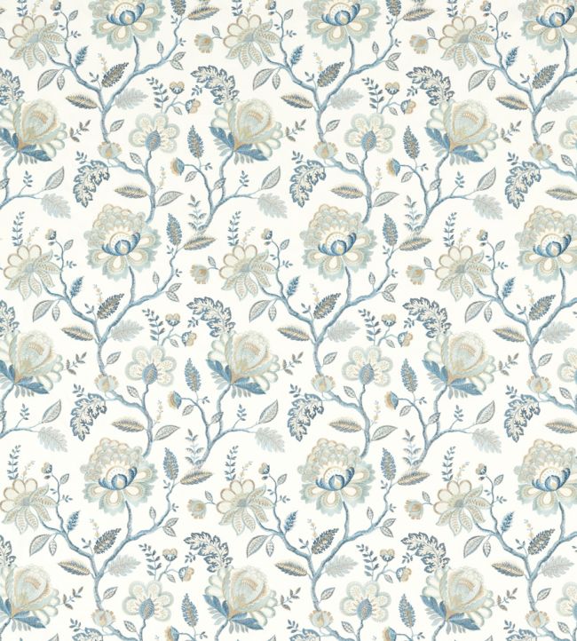 Adeline Fabric by Clarke & Clarke Denim/Midnight