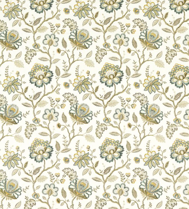 Adeline Fabric by Clarke & Clarke Teal