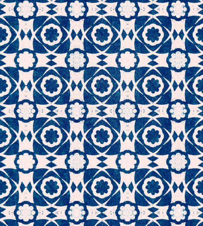 Aegean Tiles Wallpaper by MINDTHEGAP Indigo