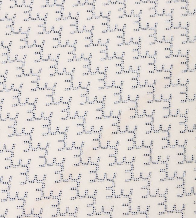 Aerial Fabric by Vanderhurd Blue/White on Cream