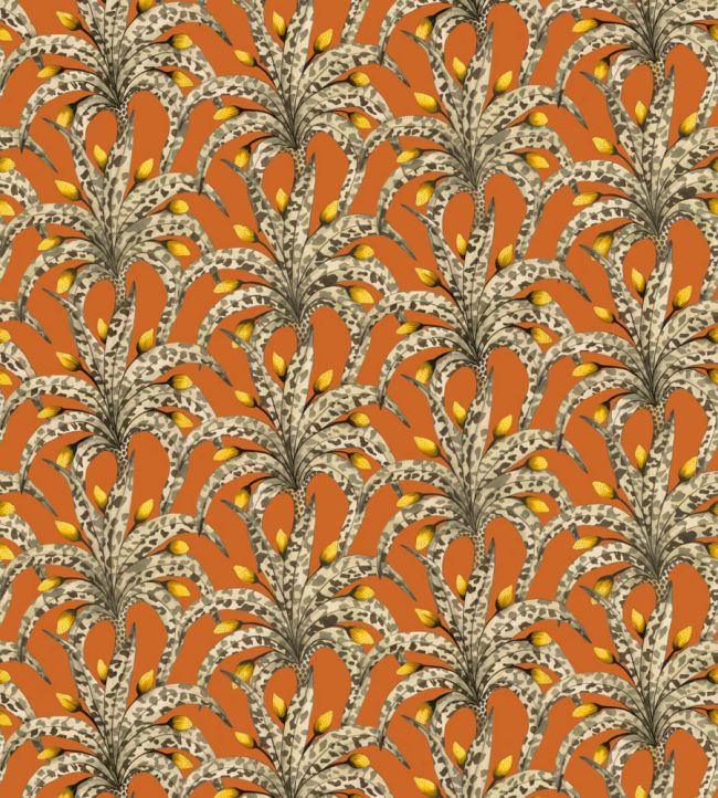 Afrika Damask Wallpaper by Cole & Son Tangerine & Marigold