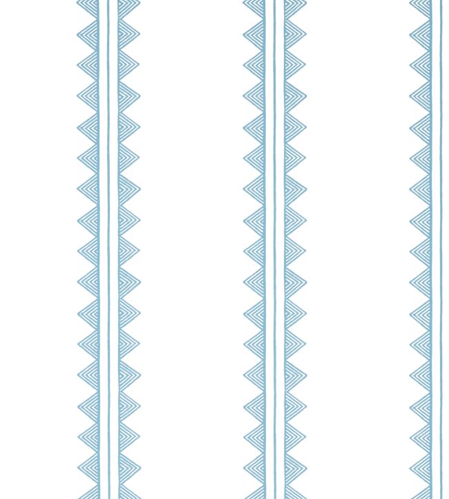 Agave Stripe Wallpaper by Thibaut French Blue