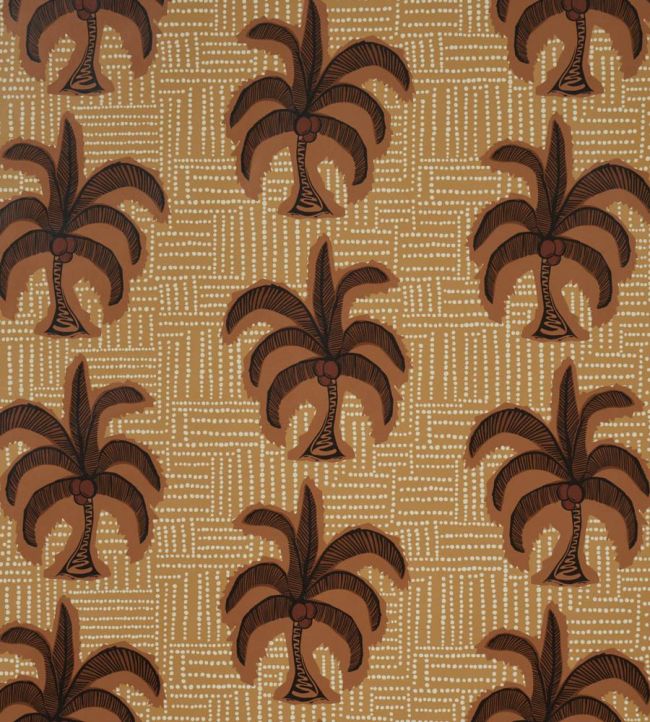 Agua De Coco Wallpaper by Schumacher Sunbleached Ochre