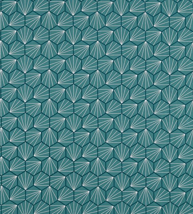 Aikyo Fabric by Scion Teal