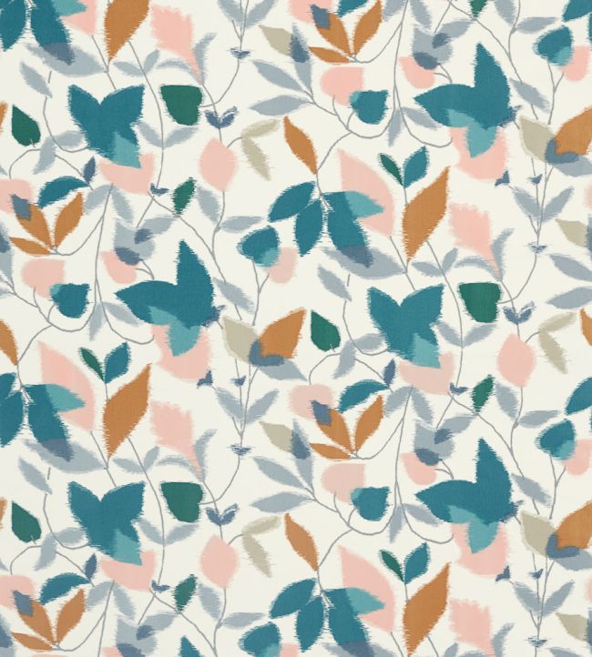 Akira Fabric by Scion Ginger / Teal