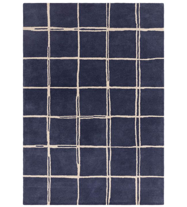 Asiatic Albany Grid rug Marine ALBA080150MARI Marine