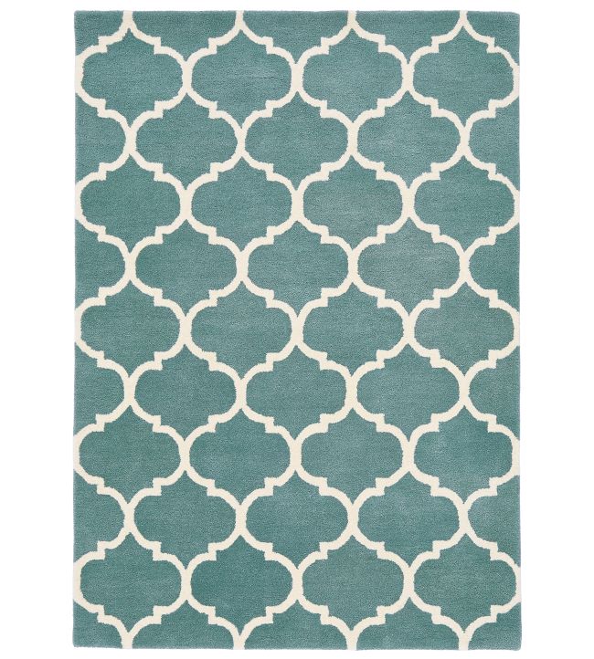 Asiatic Albany Ogee rug Duck egg ALBA101-01-80150 Duck egg