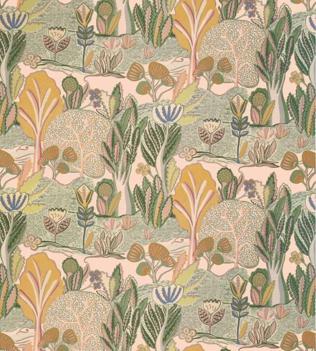 Albero Fabric by Thibaut Apricot and Ginger