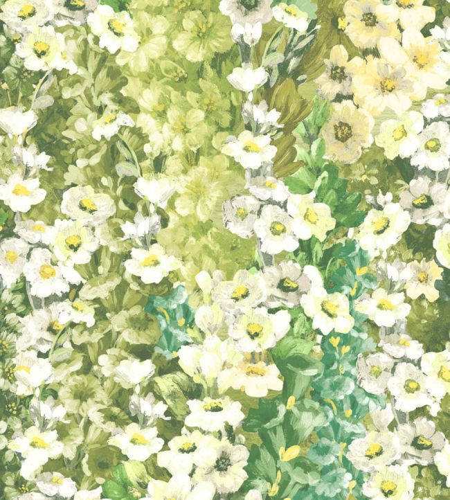 Alcea Wallpaper by Woodchip & Magnolia Green with Envy