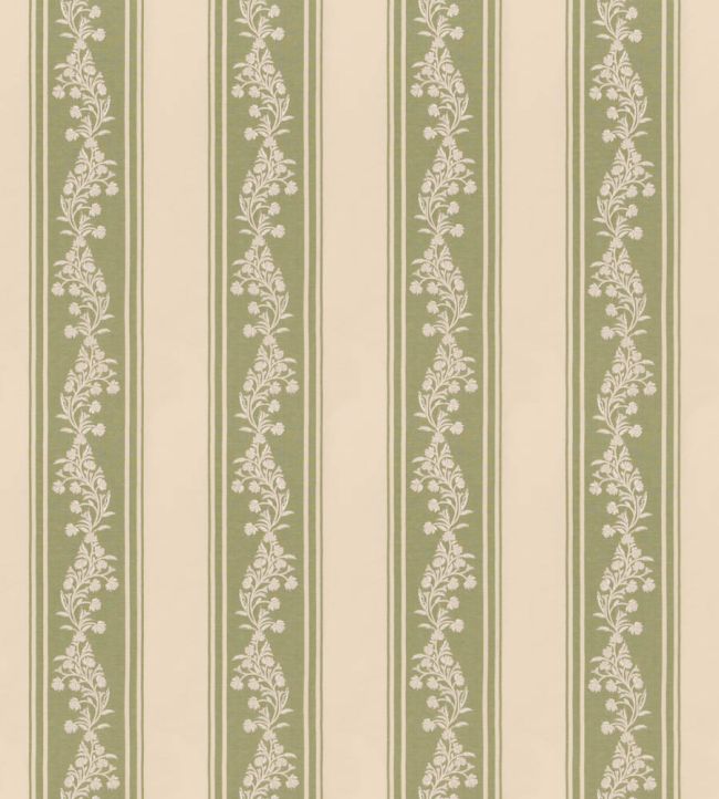 Aldbury Stripe Fabric by GP & J Baker Green