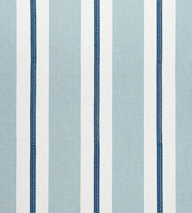 Alden Stripe Embroidery Fabric by Anna French Navy