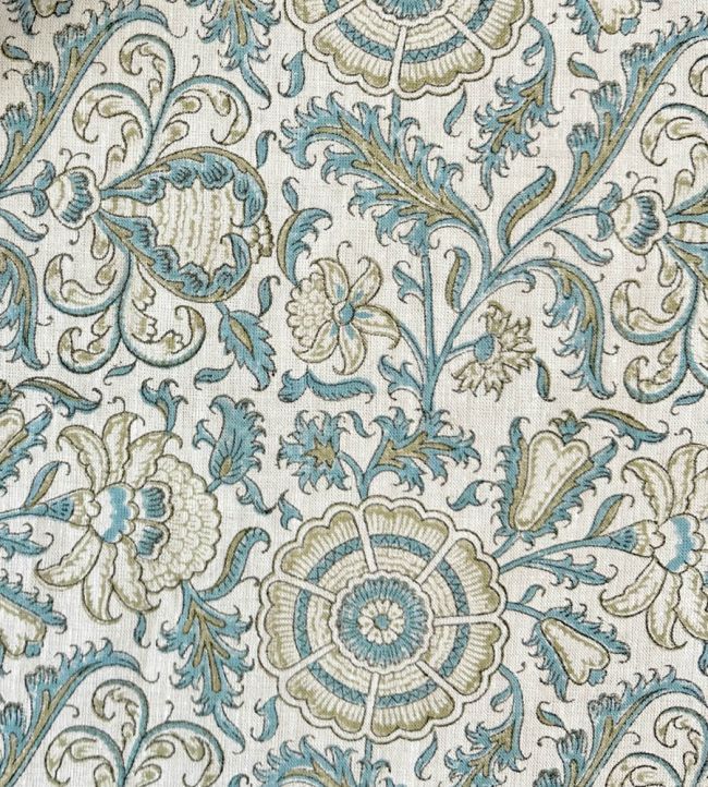 Alderose Fabric by Ian Sanderson Sea Lime