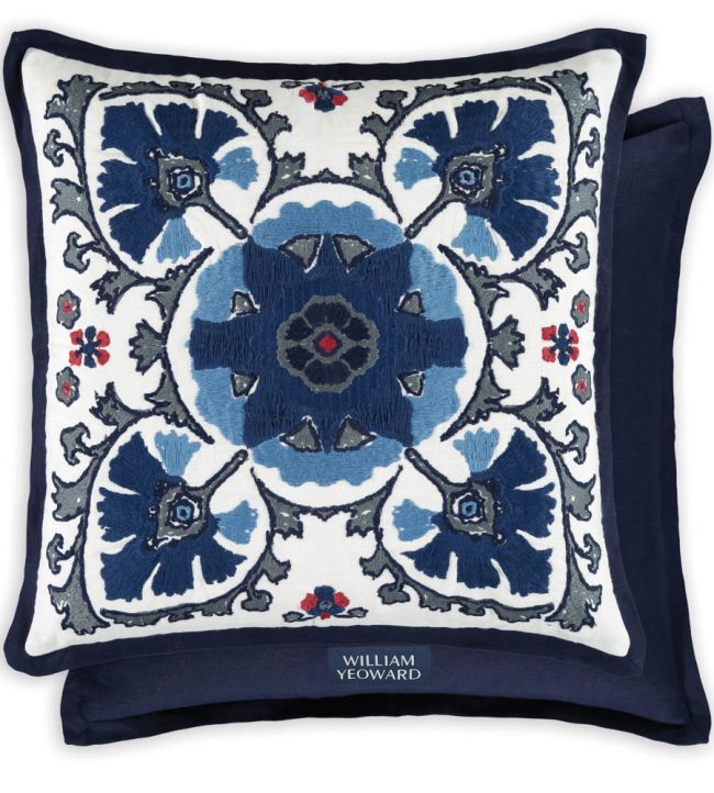 Alexi Cushion 50 x 50cm by William Yeoward Indigo