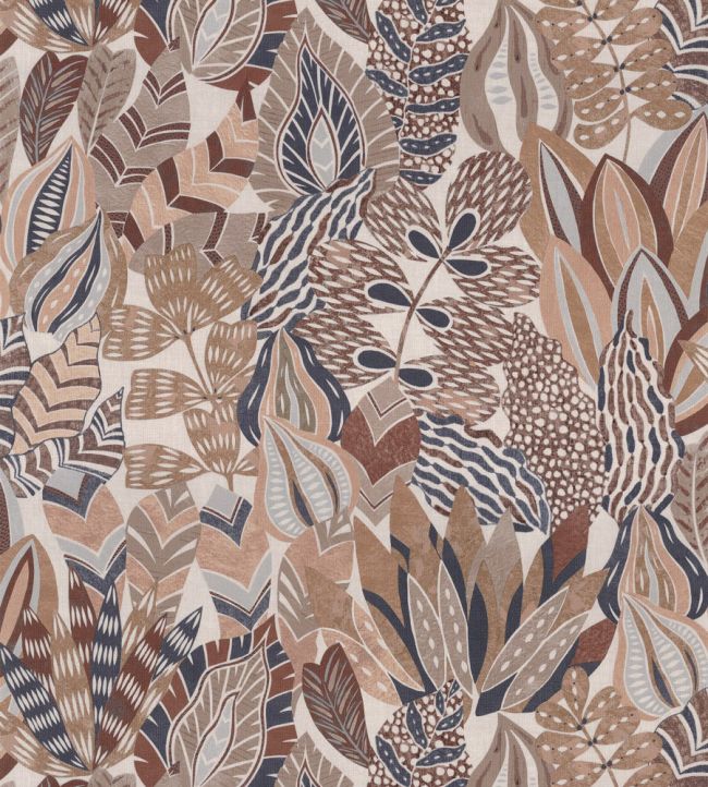 Alfabia Wallpaper by Casamance Acajou/Taupe