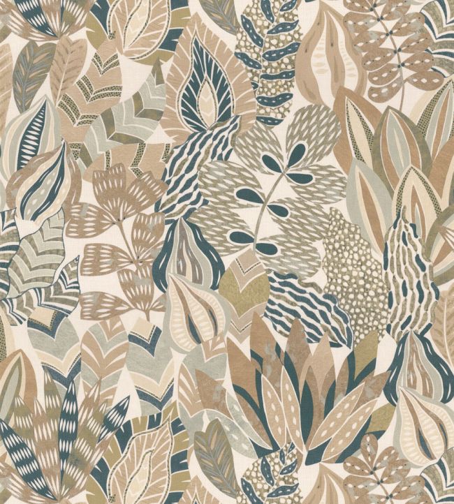 Alfabia Wallpaper by Casamance Amande/Mordore