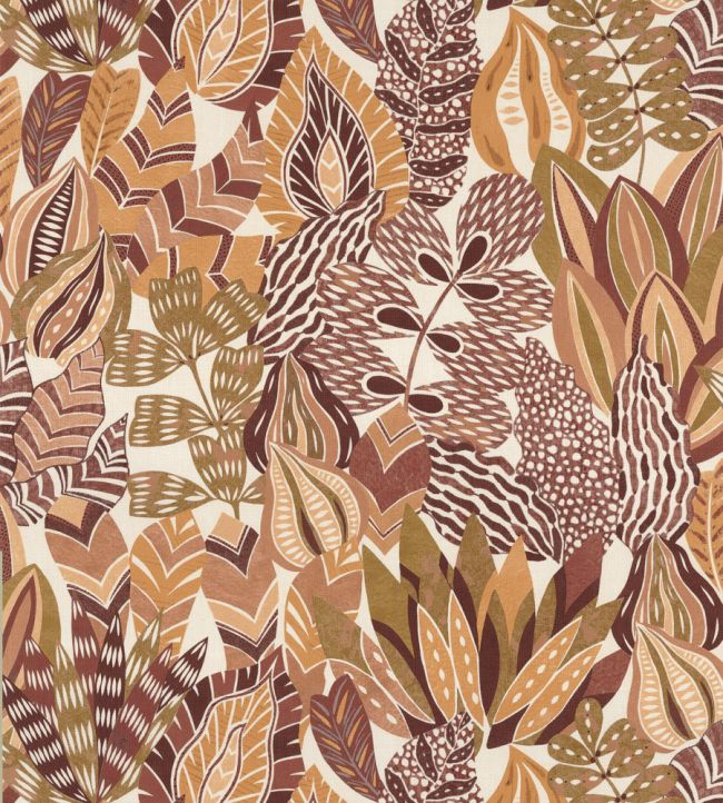 Alfabia Wallpaper by Casamance Terracotta/Curry