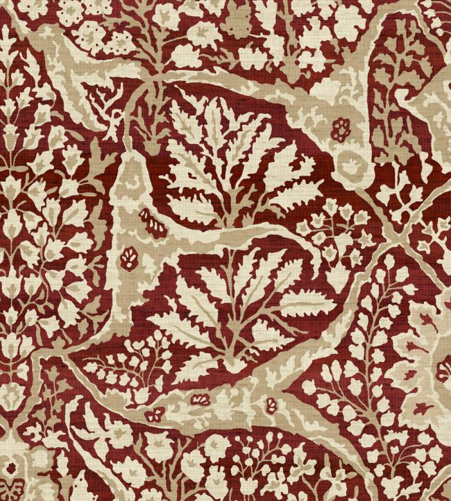 Alhambra 100 Wallpaper by Lewis & Wood Garnet