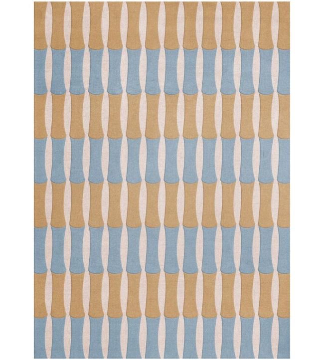 Layered Alice Crawley Bamboo Forest rug Azure Blue ACFOBL180270 Azure Blue