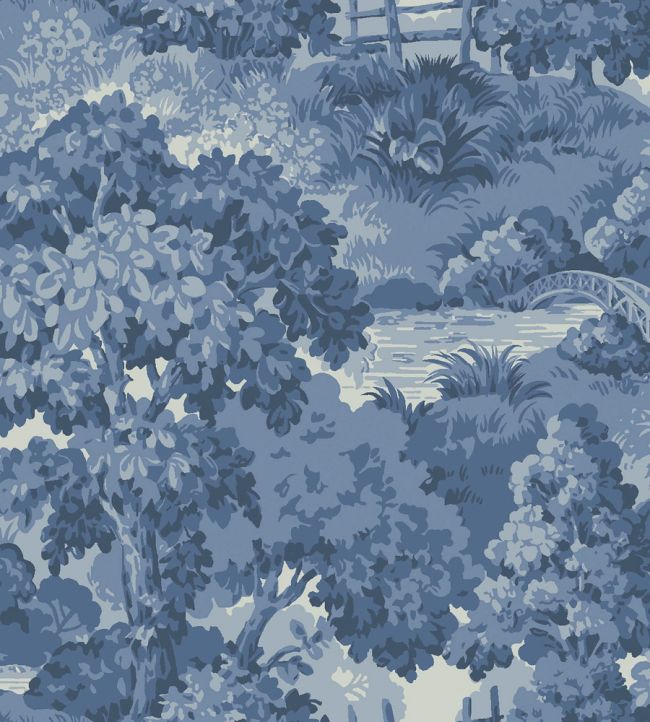 Alnarp Wallpaper by Borastapeter Blue