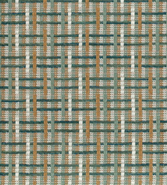 Altana Fabric by Nina Campbell Teal/Cinnamon