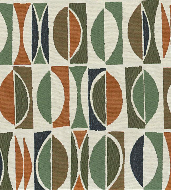 Amalfi Fabric by Casamance Vert Orange