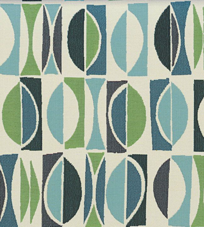 Amalfi Fabric by Casamance Vert Turquoise