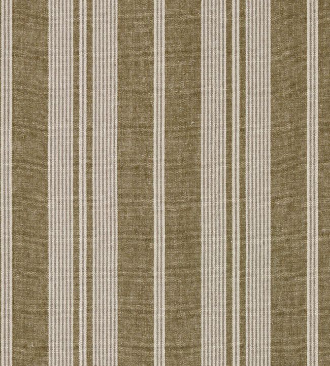 Amberley Stripe Fabric by Sanderson Meadow Moss