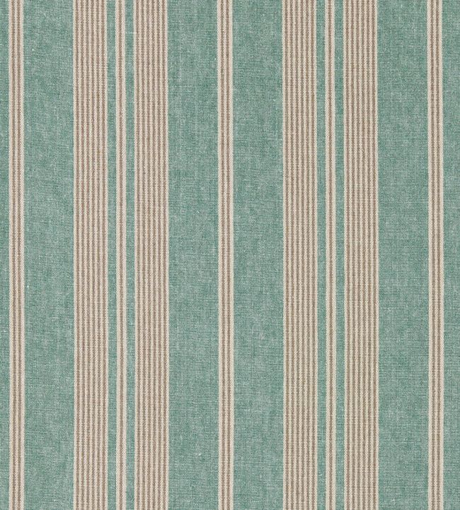Amberley Stripe Fabric by Sanderson Mineral Blue