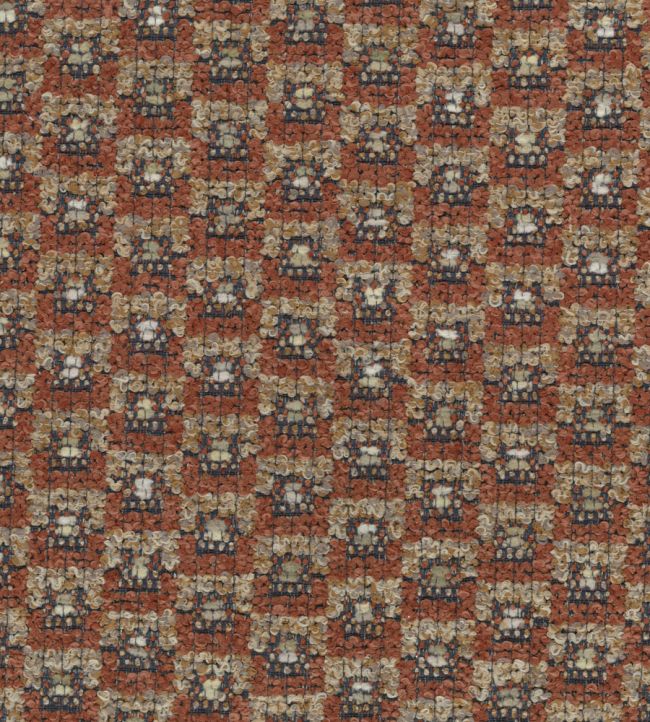 Amoroso Fabric by Osborne & Little Terracotta/Denim