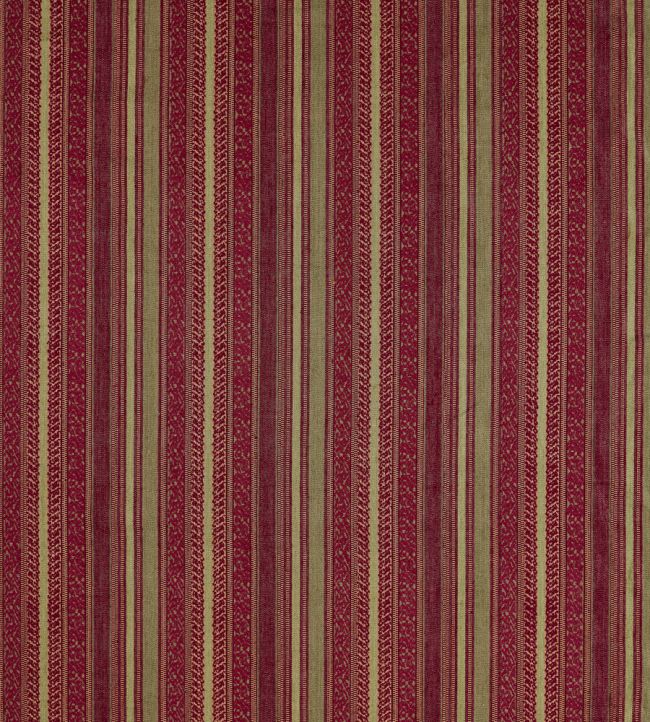 Andean Stripe Fabric by Zoffany Cochineal/Sage