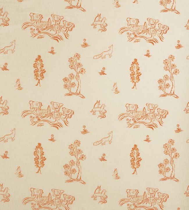 Friendly Folk Fabric by Andrew Martin Melon Orange