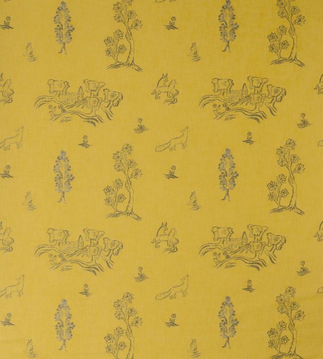 Friendly Folk Fabric by Andrew Martin Provencal Yellow