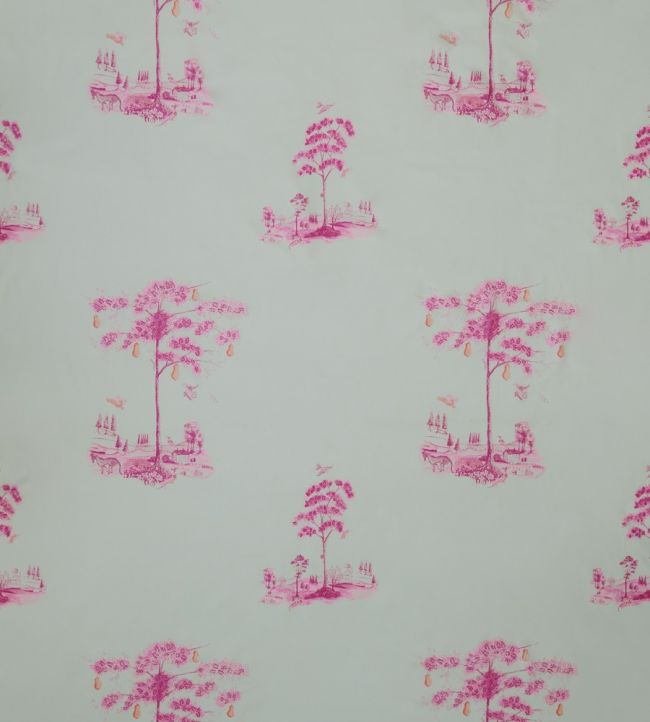 Travellers Tales Fabric by Andrew Martin Hot Pink