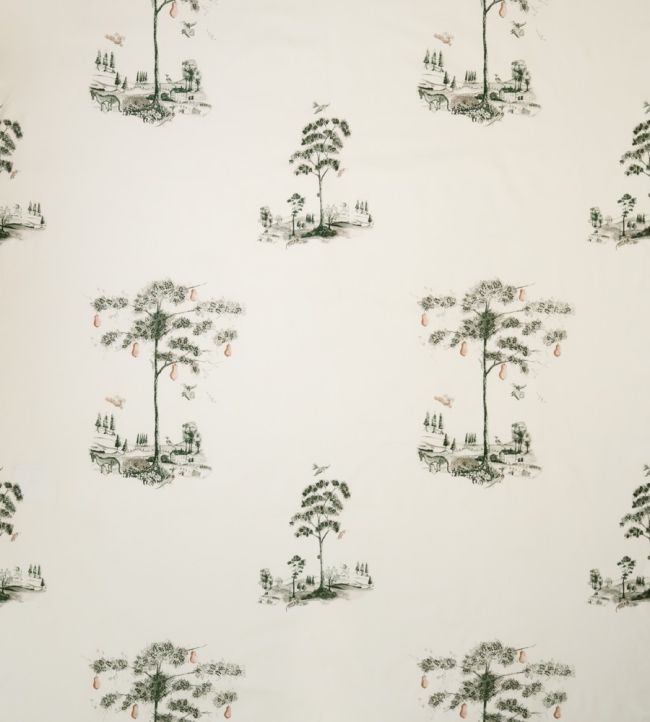 Travellers Tales Fabric by Andrew Martin Charcoal