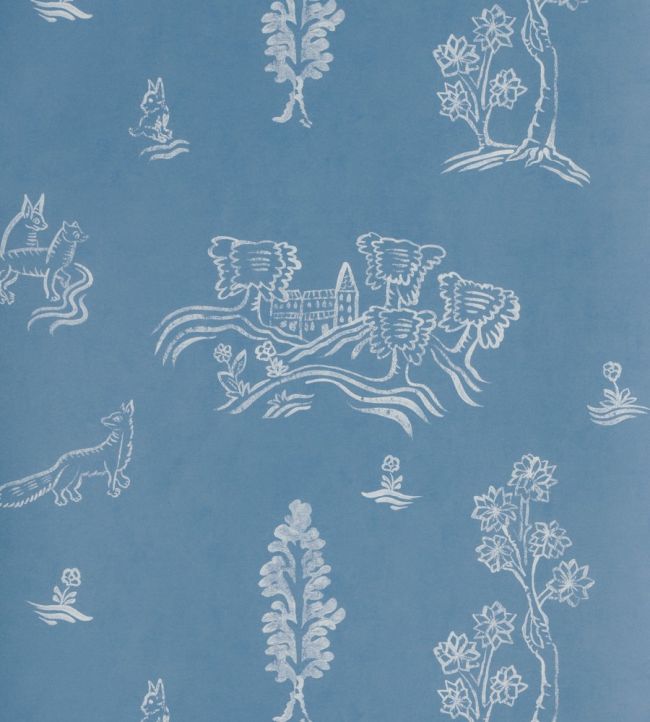 Wychwood Wallpaper by Andrew Martin Happy Blue