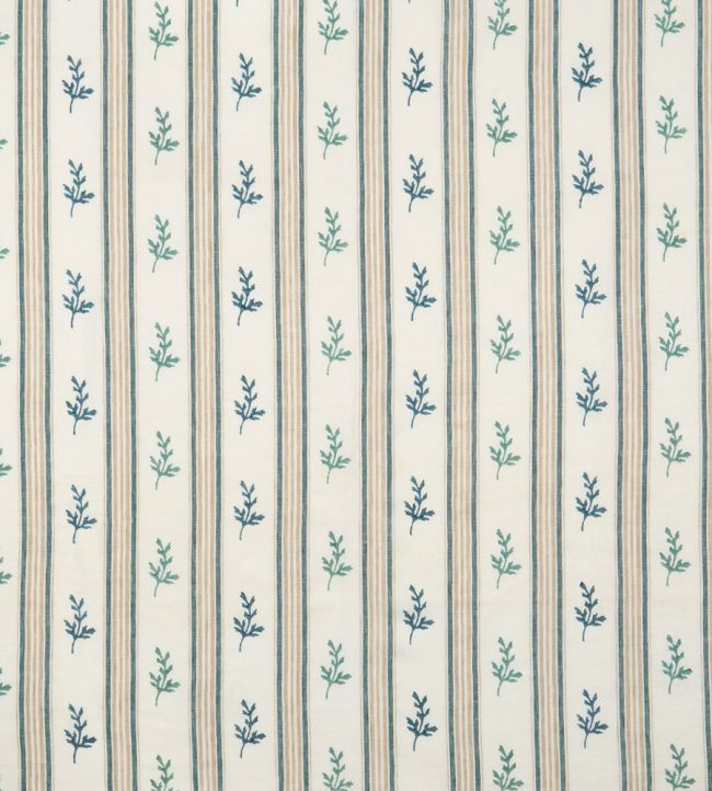 Anduze Fabric by Nina Campbell Aqua/Beige