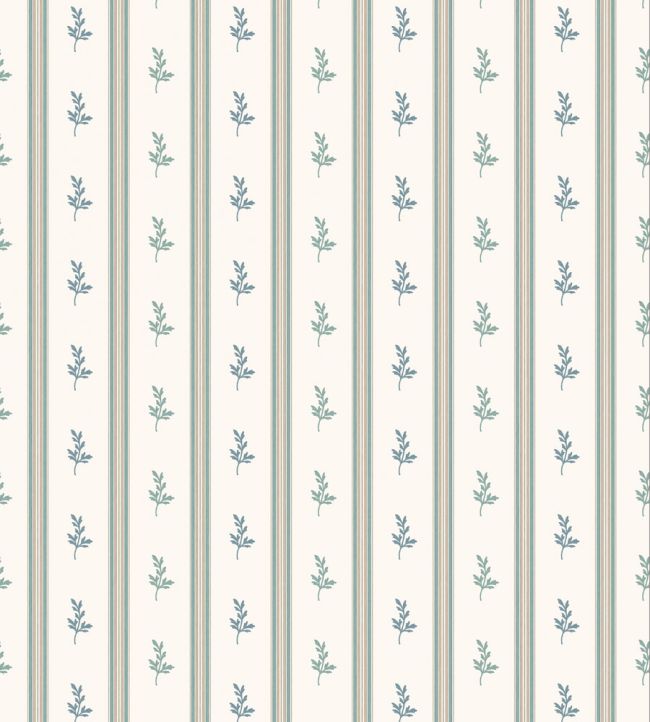 Anduze Wallpaper by Nina Campbell Aqua/Beige