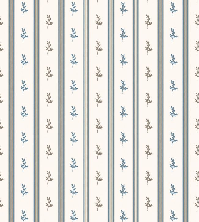 Anduze Wallpaper by Nina Campbell Blue/Chocolate