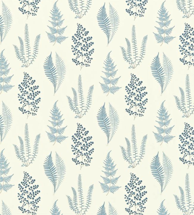 Angel Ferns Fabric by Sanderson Indigo