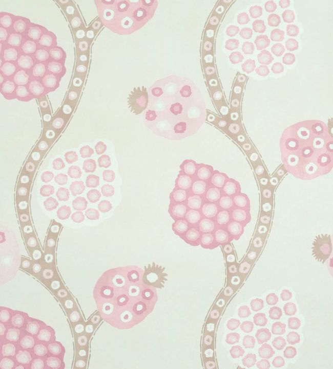 Annabel Warp Print Wallpaper by Schumacher Rose
