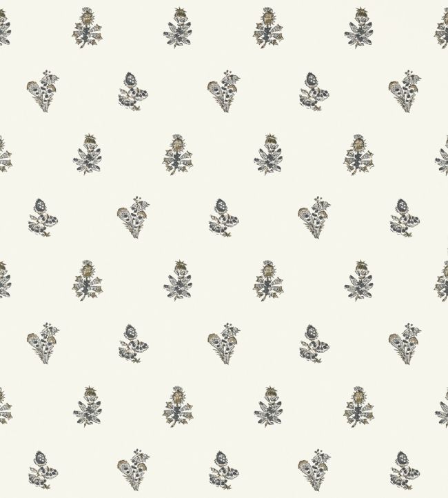 Jouy Wallpaper by Anna French Black on Cream