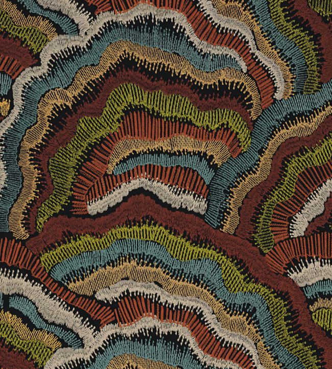 Annella Fabric by Casamance Topaze Acajou Fonce