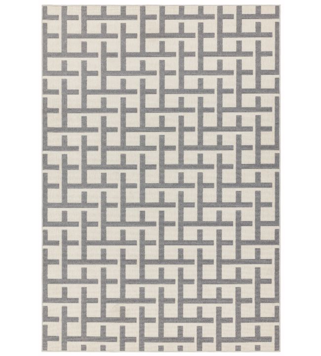 Asiatic Antibes Grid rug White Grey ANTB-03-80150 White Grey