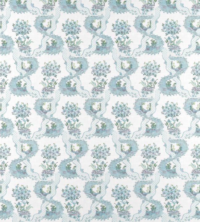 Antoinette Fabric by Anna French Blue and Plum